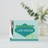 Weddenschap in Las Vegas Bride & Groom i do Briefk Briefkaart (Staand voorkant)