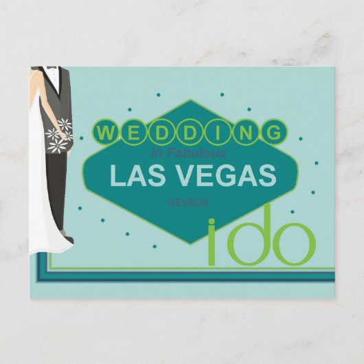 Weddenschap in Las Vegas Bride & Groom i do Briefk Briefkaart (Voorkant)