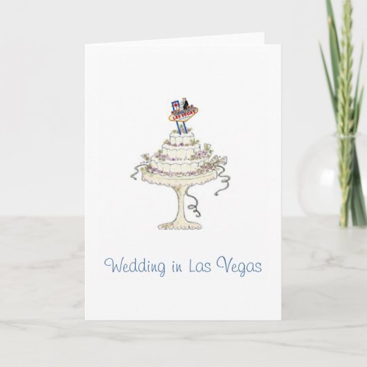 Weddenschap in Las Vegas Bride & Groom, Kaart Cake (Voorkant)