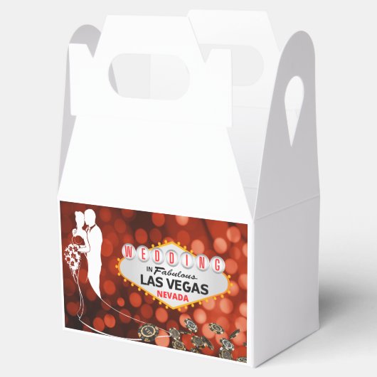 Weddenschap in Las Vegas Favor Box Bedankdoosjes (Geopend)