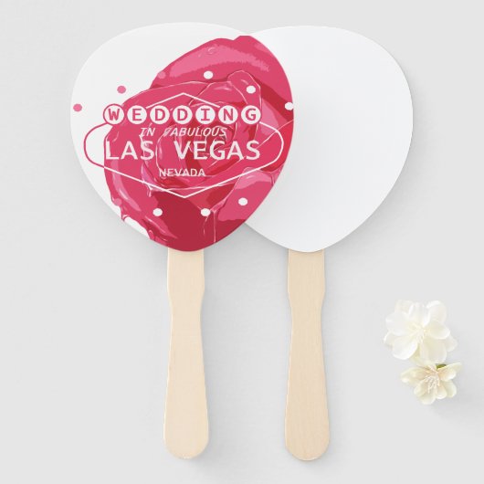 Weddenschap in Las Vegas Handwaaier (Voorkant en achterkant)