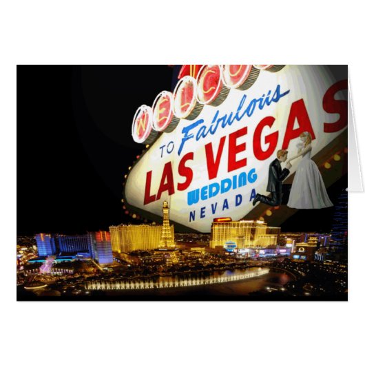 Weddenschap in Las Vegas Kaart (Voorkant Horizontaal)