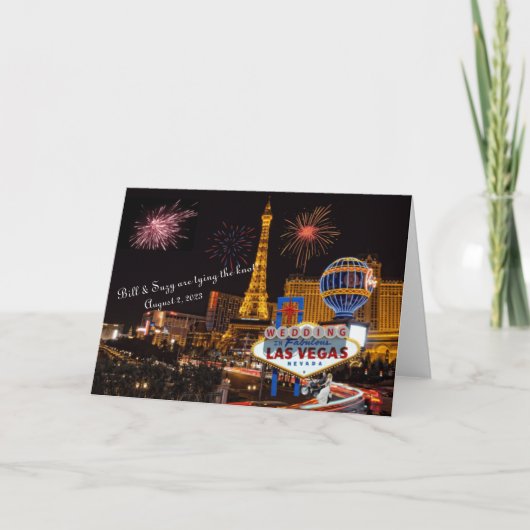 Weddenschap in Las Vegas Kaart (Voorkant)