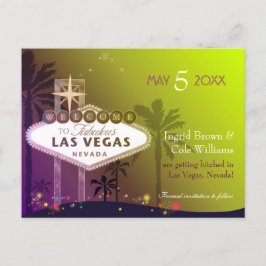 Weddenschap in Las Vegas Nevada Save the Date Aankondigingskaart