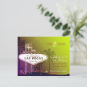 Weddenschap in Las Vegas Nevada Save the Date Aankondigingskaart (Staand voorkant)
