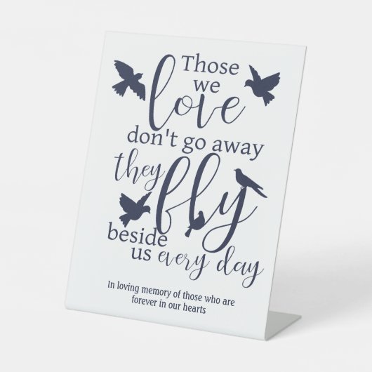 Weddenschap in liefdevolle Memory Table Reclamebord Met Voetstuk (Voorkant)