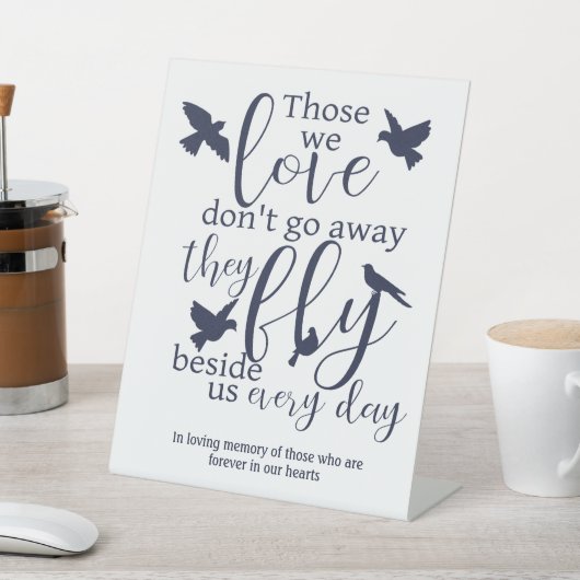 Weddenschap in liefdevolle Memory Table Reclamebord Met Voetstuk (Insitu)