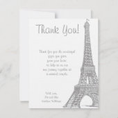 Weddenschap in Parijs Fort Hartelijk dank Bedankkaart (Voorkant)