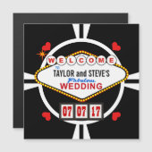 Weddenschap in Vegas Casino Favor Poker Chip (Voorkant / Achterkant)