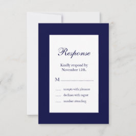 Weddenschap in Winter RSVP (blauw) Kaartje