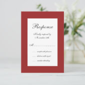 Weddenschap in Winter RSVP Kaartje (Staand voorkant)