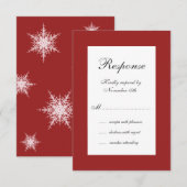 Weddenschap in Winter RSVP Kaartje (Voorkant / Achterkant)