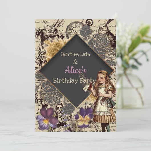 Weddenschap in Wonderland Kaart (Staand voorkant)