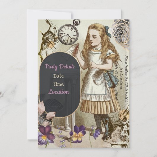 Weddenschap in Wonderland Kaart (Achterkant)