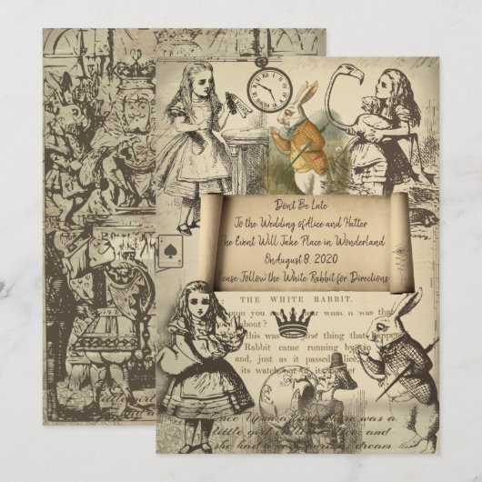 Weddenschap in Wonderland Kaart (Voorkant / Achterkant)