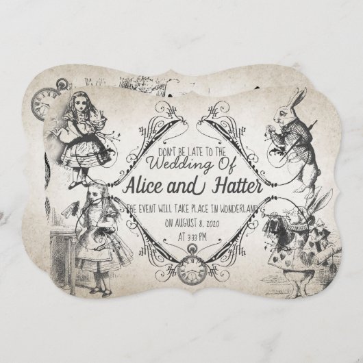 Weddenschap in Wonderland Kaart (Voorkant / Achterkant)