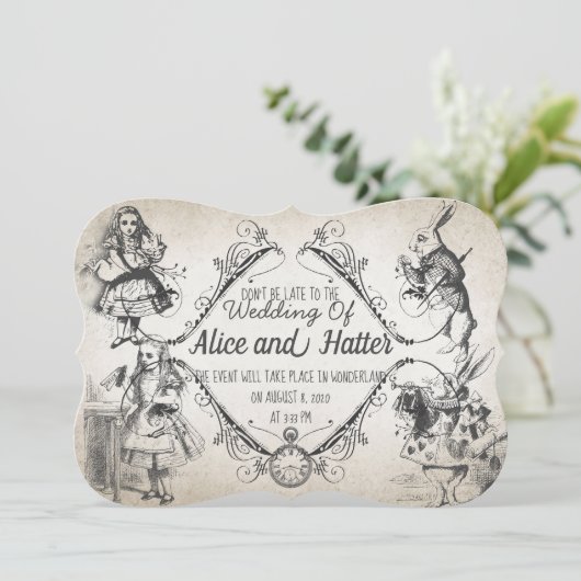 Weddenschap in Wonderland Kaart (Staand voorkant)