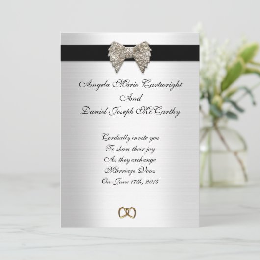 Weddenschap in zwart-wit kaart (Staand voorkant)