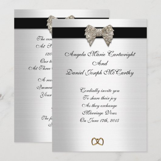 Weddenschap in zwart-wit kaart (Voorkant / Achterkant)