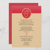 Weddenschap Indische stijl Vlat Uitnodiging (Voorkant / Achterkant)