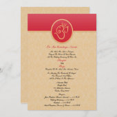 Weddenschap Indische stijl Vlat Uitnodiging (Voorkant / Achterkant)