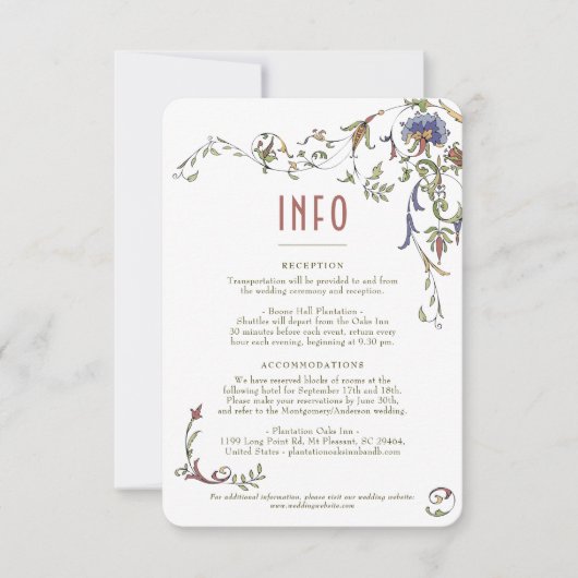 Weddenschap InFO  Victoriaans Belle Epoche Kaart (Voorkant)