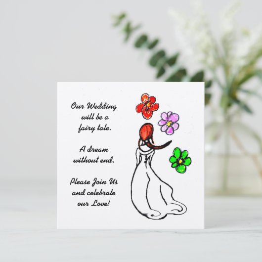 Weddenschap Informal Art Deco Uitnodiging (Staand voorkant)