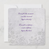 Weddenschap ingegraven Floral Border Kaart (Voorkant)