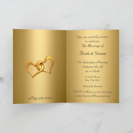 Weddenschap Invitation Gold (Binnen)