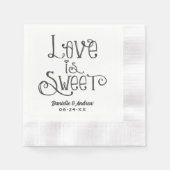 Weddenschap is Sweet Handwritings Monogram Servetten (Voorkant)