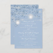 Weddenschap Jars Rustic Glitter Blue Pastel Kaart (Voorkant / Achterkant)