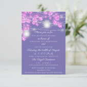 Weddenschap Jars Rustic Glitter Paars Pink Kaart (Staand voorkant)