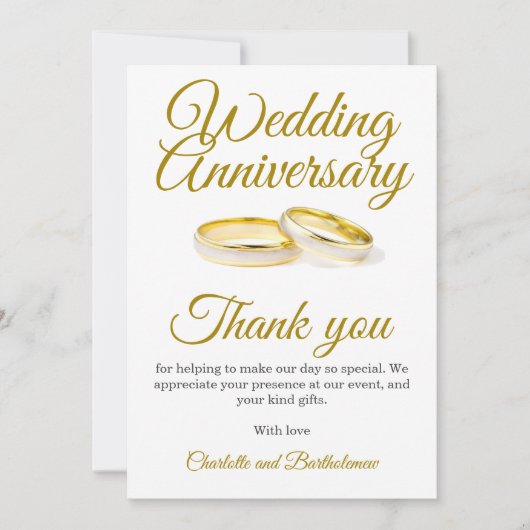 Weddenschap Jubileum Bedankkaart (Voorkant)