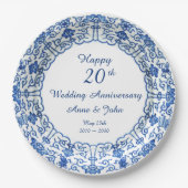 Weddenschap Jubileum Blue Asian - Party Paper Bord (Voorkant)