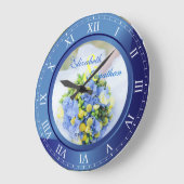 Weddenschap Jubileum Blue Sapphire Roman Numerals Grote Klok (Hoek)