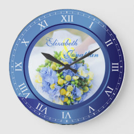 Weddenschap Jubileum Blue Sapphire Roman Numerals Grote Klok