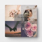 Weddenschap Jubileum Bride en Groom Foto Collage Fotoplaat (Voorkant)