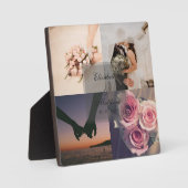 Weddenschap Jubileum Bride en Groom Foto Collage Fotoplaat (Voorkant)