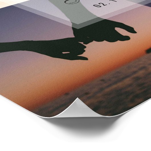 Weddenschap Jubileum Bride en Groom Foto Collage Poster (Hoek)