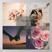 Weddenschap Jubileum Bride en Groom Foto Collage Poster (Voorkant)