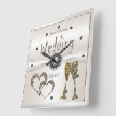 Weddenschap Jubileum cadeaus voor paren gefelicite Vierkante Klok (Hoek)