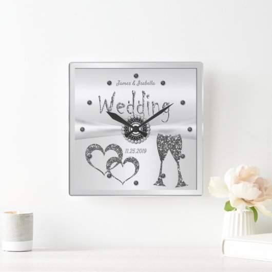 Weddenschap Jubileum cadeaus voor paren gefelicite Vierkante Klok (Huis)