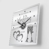 Weddenschap Jubileum cadeaus voor paren gefelicite Vierkante Klok (Hoek)