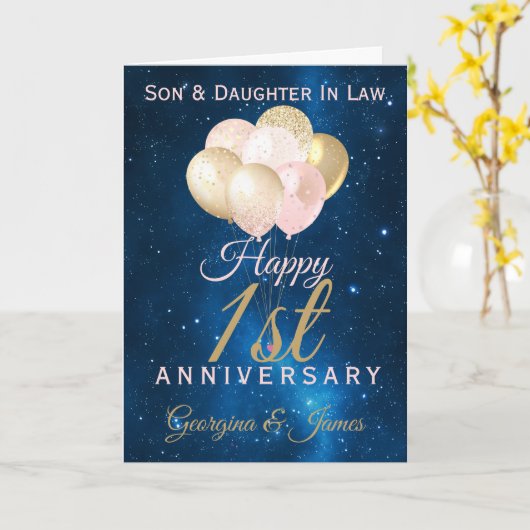 Weddenschap Jubileum Daughter Son Kaart (Gele Bloem)