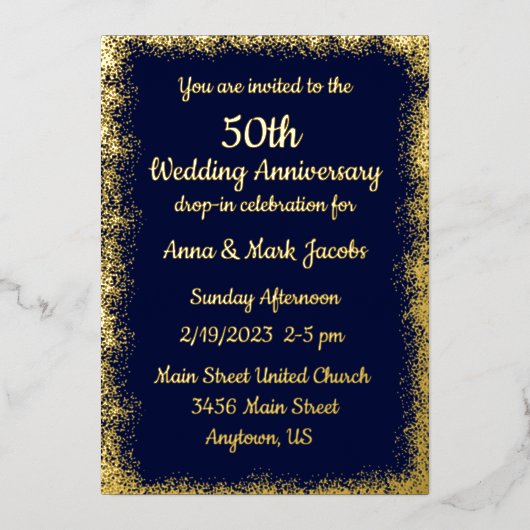 Weddenschap Jubileum drop-in uitnodiging (Voorkant)