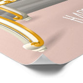 Weddenschap Jubileum Elegant Pink Room Valentijn Poster (Hoek)