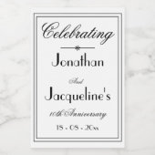 Weddenschap Jubileum Favor Elegant Chic White Mini Wijn Etiket (Enkel label)