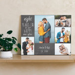 Weddenschap Jubileum Foto Collage Chalkboard Canvas Afdruk<br><div class="desc">Het Jubileum van de bruiloft strekte canvas dat u voor om het even welke jaren en 5 van uw favoriete afbeeldingen kunt personaliseren. De formulering luidt: "# jaar in tot onze blijdschap ooit daarna" en de sjabloon is klaar voor u om het jaar van de verjaardag, de jouw naam en...</div>