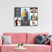 Weddenschap Jubileum Foto Collage Chalkboard Canvas Afdruk (Insitu (Woonkamer))