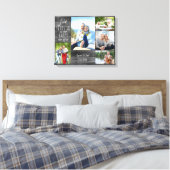 Weddenschap Jubileum Foto Collage Gray Wood Kijk Canvas Afdruk (Insitu (Slaapkamer))